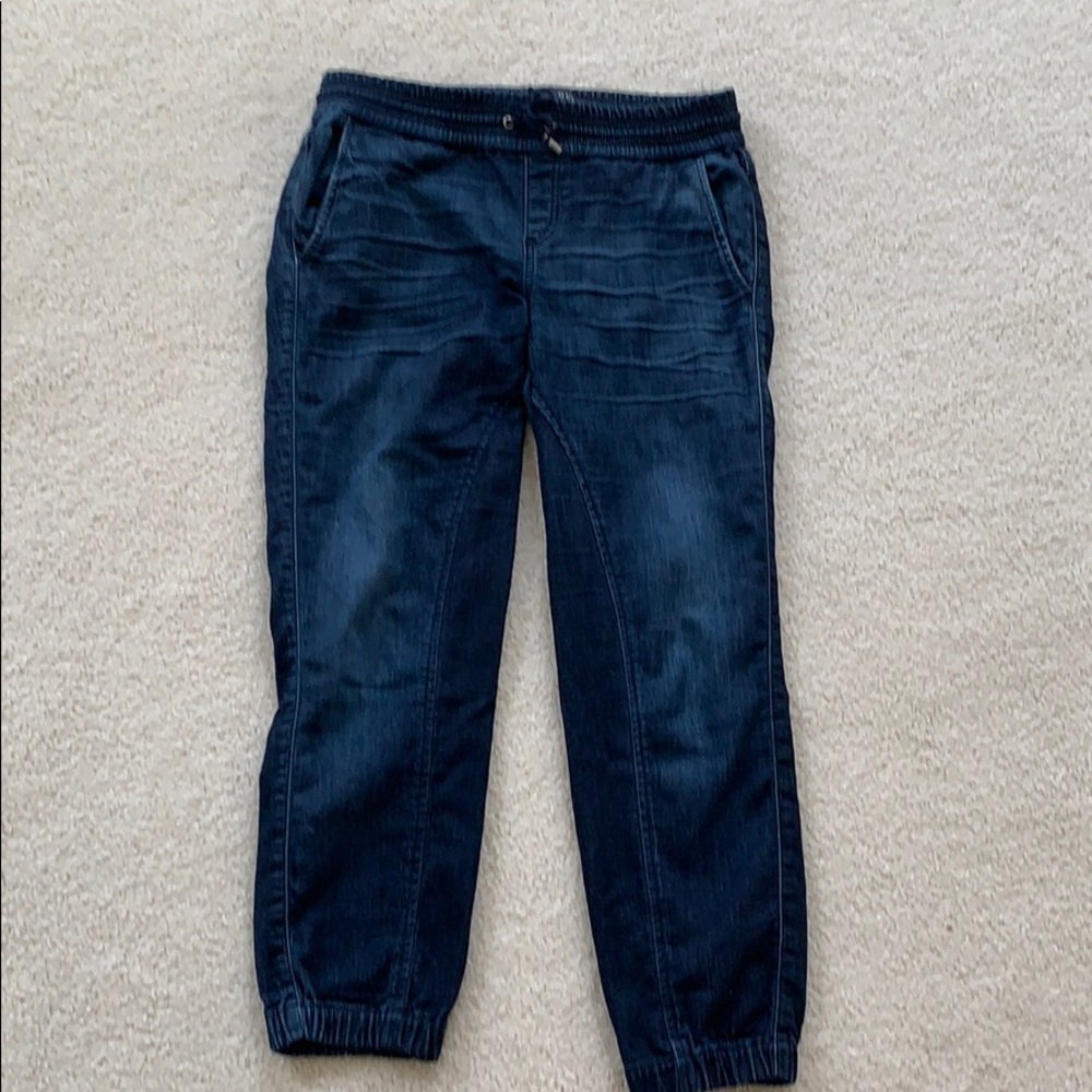 Guess crop denim joggers